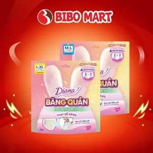 Băng Quần 2 lõi Diana Double Fresh Size M-L/ L-XL 2 Miếng Siêu Thấm Hút - Bibomart