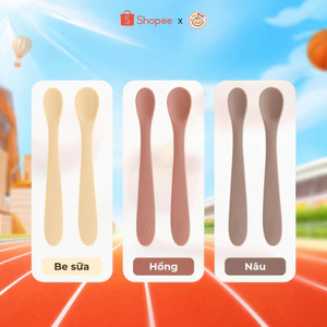 Thìa Ăn Dặm Firgi Platinum Silicone Hai Giai Đoạn Cho Bé (Kèm Hộp Đựng)