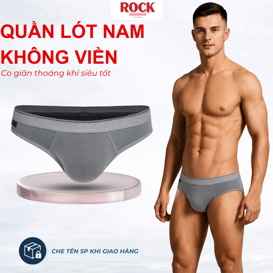 Quần Lót Nam ROCK QA436 Chất Liệu Cotton Co Giãn 4 Chiều Thấm Hút Tốt, Quần Sịp Nam Kiểu Dáng Nam Tính Ôm Sát Không Cấn