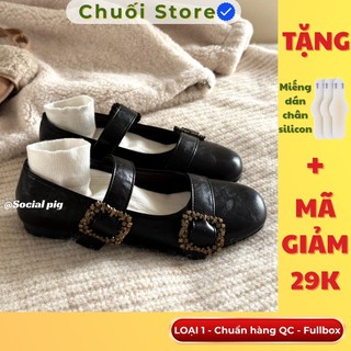Giày bệt nữ da PU tổng hợp dệt vải đế cao su xinh xắn đáng yêu dễ phối đồ nhẹ nhàng