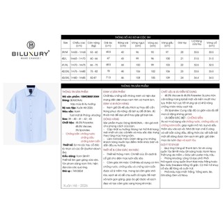 [T7_ĐỒNG GIÁ 599K] Áo Sơ Mi Nam NgắnTay 1SMCB001 Biluxury Form Slimfit Tôn Dáng Chống Nước Chống Dầu Chống Bám Bẩn