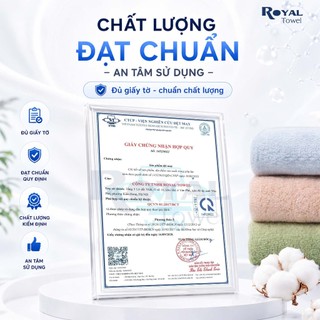 Bộ 6 Khăn Tắm Gội Mặt Royal Towel - 2 Mặt, 2 Gội, 2 Tắm 60x120cm Sợi Cotton Mềm Mịn, Thấm Hút Tốt, Không Xổ Lông