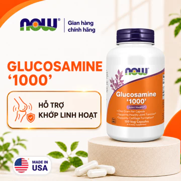 (đủ bill) Viên uống Glucosamine 1000 Now hàm lượng cao, hỗ trợ giảm đau nhức, thoái hóa sụn khớp