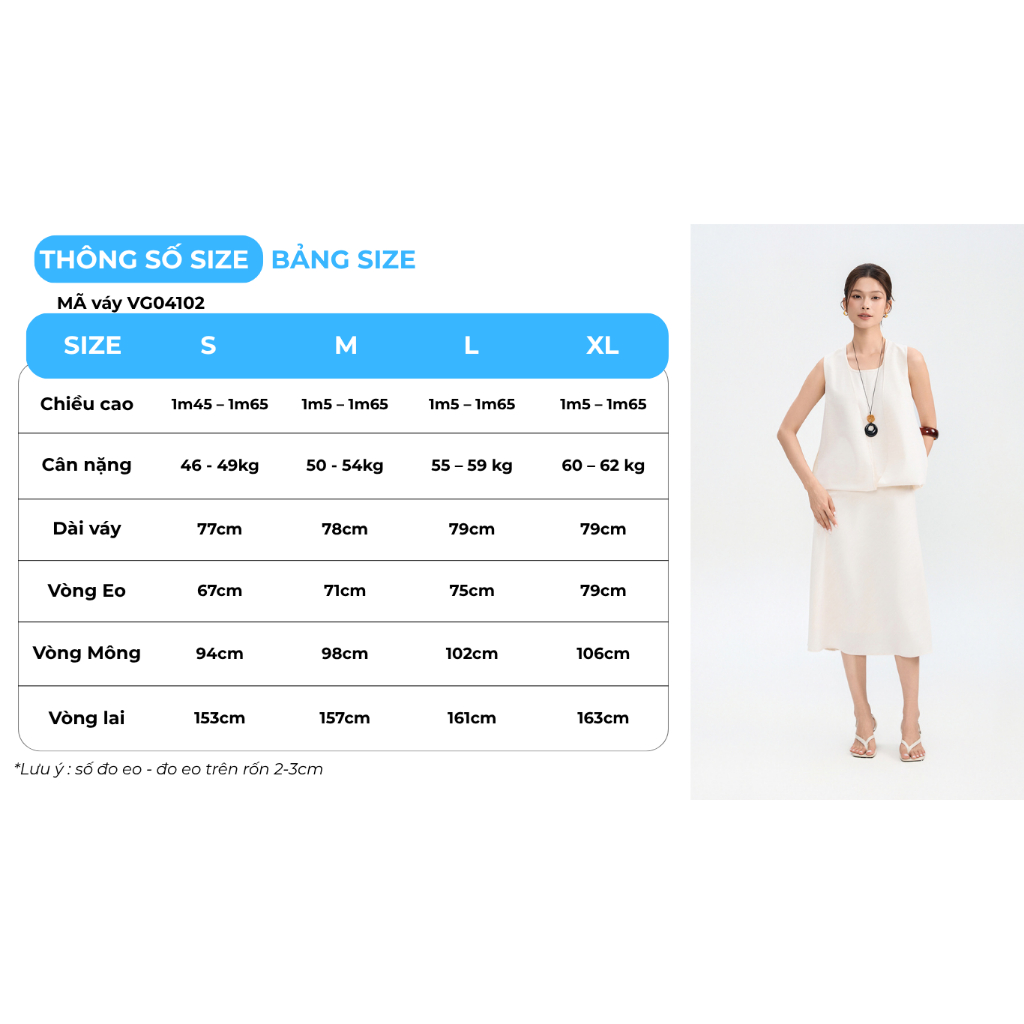 Set Lẻ Áo Kiểu Nữ GUMAC Form Suông Thoải Mái Thiết Kế 2 Lớp AG04101 - Chân Váy Chữ A GUMAC Lưng Rời Nữ Tính VG04102