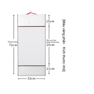 Thư Pháp Hán Việt Vẽ Tranh ,Biểu Bồi Lụa Phủ Sáp 72x32cm, Giá Rẻ