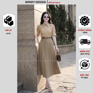 A175 - Sơ mi cổ đức ngắn tay sang trọng - Thiết kế cao cấp Mindy Design