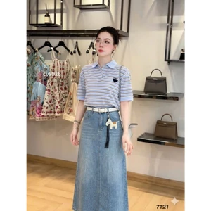 Chân Váy Jeans Nữ Dài 80cm Dáng Bút Chì Chất Mềm Co Giãn Nhẹ Tặng Kèm Đai #7121