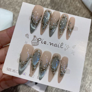 499. nailbox mắt mèo xanh nhạt, tráng gương