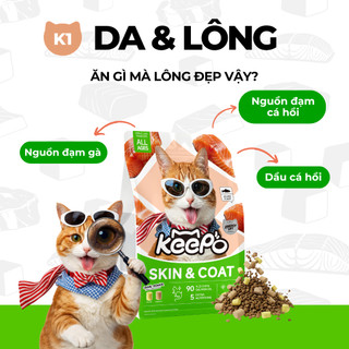 Combo Hạt Méo CHÒ KEEPO K1+K2+K3+K4 Gói 1KG Hỗ Trợ Tiêu Búi Lông Chăm Sóc Lông Da, Chăm Sóc Răng Miệng