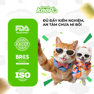 Combo Hạt Méo KEEPO K1+K2 Gói 1KG, Hỗ Trợ Tiêu Búi Lông Chăm Sóc Lông Da Khỏe, Topping Thịt Sấy