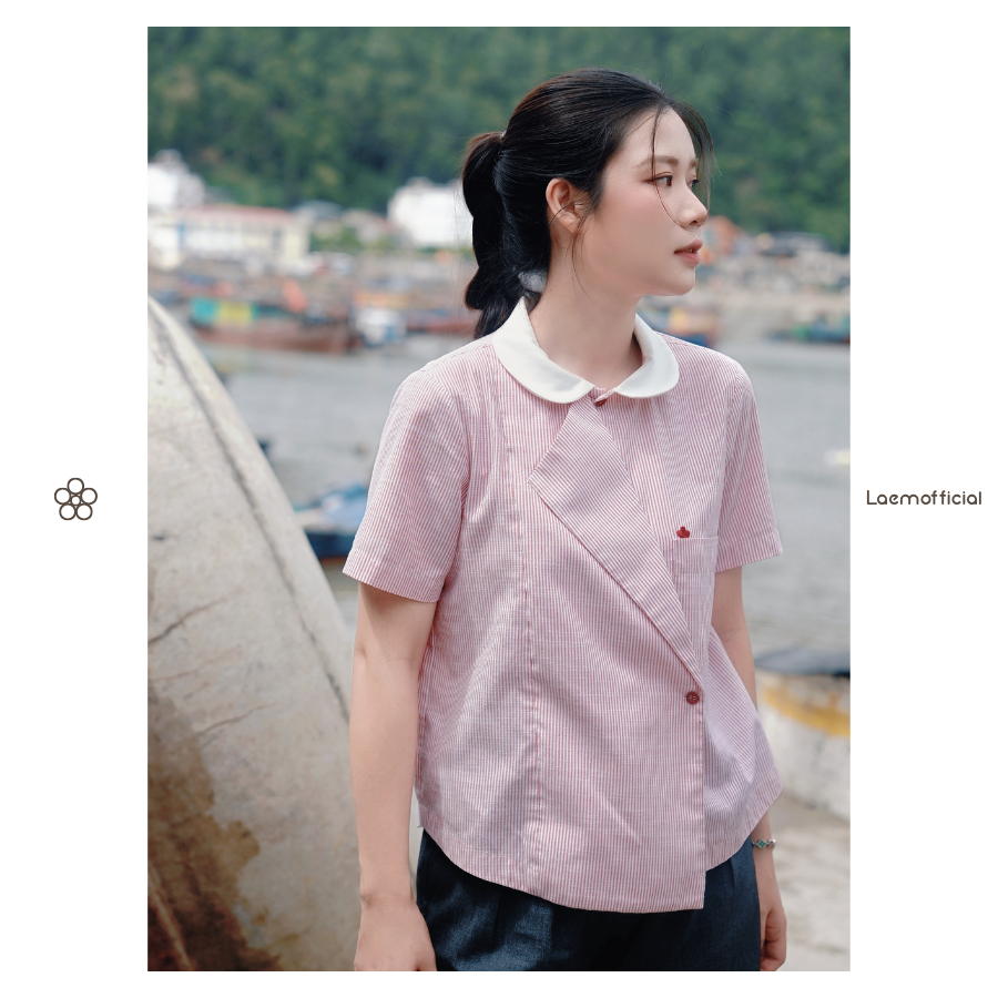 LÀ EM | Áo Chong Chóng - Áo sơ mi kiểu ngắn tay thô cotton mềm mại thoáng mát mặc mùa hè