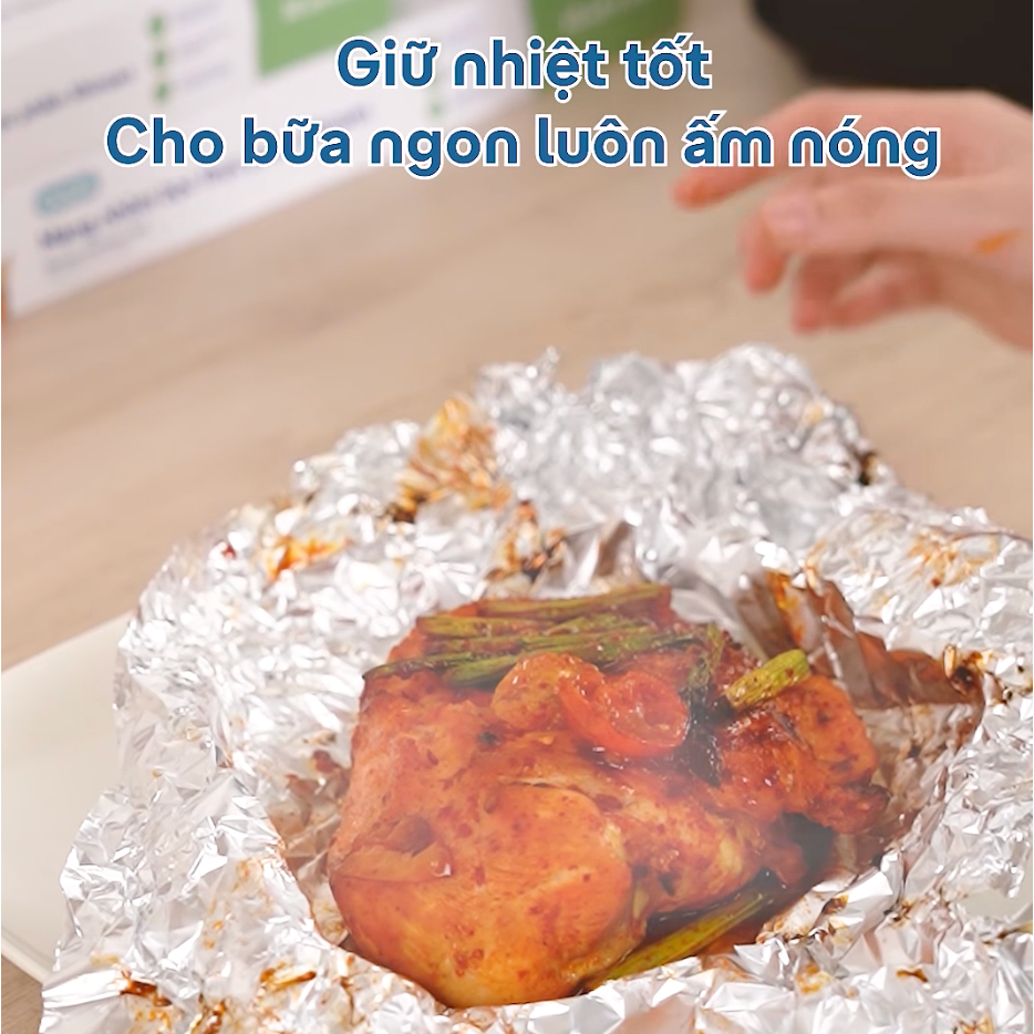 MÀNG NHÔM bọc thực phẩm Shinsen Inochi bọc/nướng/hấp thực phẩm, lưỡi cắt sắc, dùng được với lò nướng