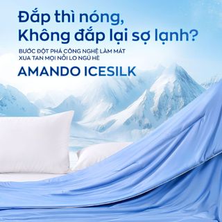 Chăn Điều Hòa Cao Cấp, Mền Hè Amando Ice Silk Lõi Bông Nhẹ Mềm Thoáng Dễ Vệ Sinh Goodnight Vua Nệm