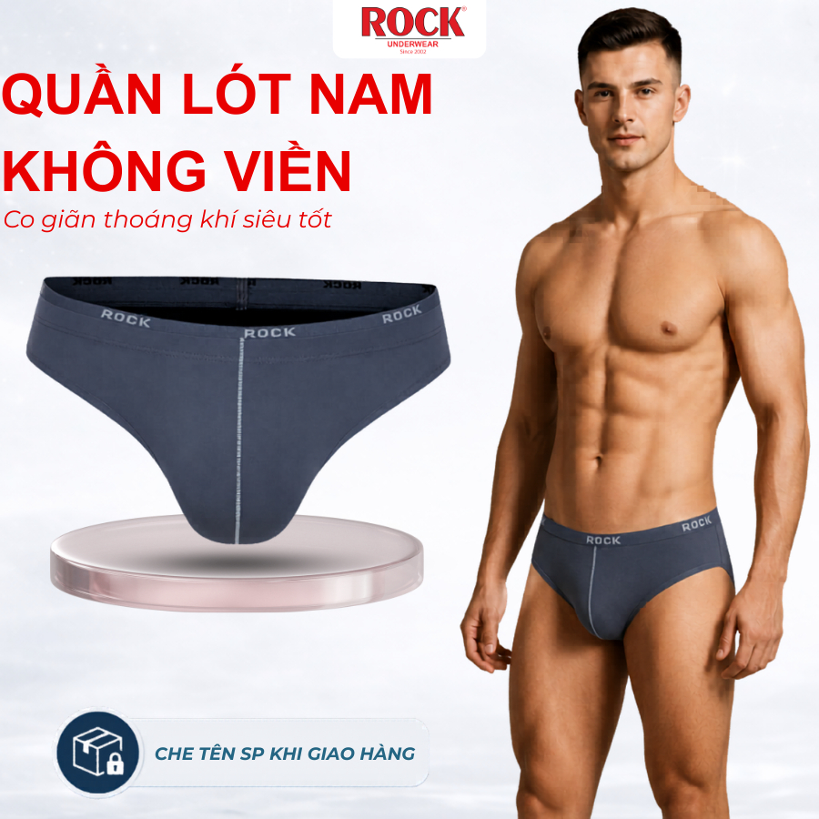 Quần Lót Nam ROCK UNDERWEAR 1102 Thun Lạnh Co Dãn 4 Chiều, Quần Sịp Nam Cao Cấp Xịn Thấm Hút Mồ Hôi, Vận Động Thoải Mái