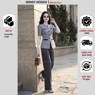 Áo Lavender - Áo vest nữ ngắn tay - Thiết kế cao cấp MindyDesign