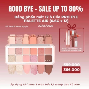 Bảng phấn mắt 12 ô Clio PRO EYE PALETTE AIR (0.6g x 12)