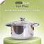 Nồi Inox Nguyên Khối 5 Lớp Sora 20cm Inochi Studio – Inox 304, Không Phủ Chống Dính, Dùng Bếp Từ