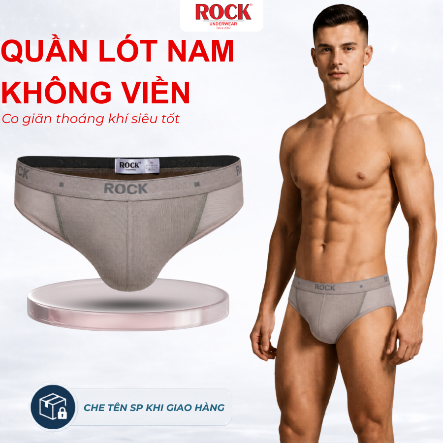 Quần Lót Nam ROCK 1103 Cho Người Bigsize Cao Cấp, Quần Sịp Nam Chất Cotton Co Dãn 4 Chiều Thấm Hút Tốt