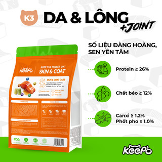 Combo Hạt CHÒ KEEPO K3+K4 Gói 1KG Chăm Sóc Răng Miệng, Omega 3 Cho Da & Lông, Phát Triển Não & Xương