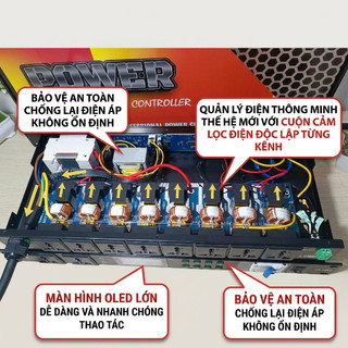 Quản Lý Nguồn P103 Pro Có 10 Cổng Cắm, Tắt Bật Theo Thứ Tự, Được Trang Bị Lọc Nguồn Từng Kênh, An Toàn Hiệu Quả