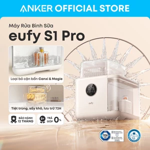 Máy rửa bình sữa Eufy S1 Pro lọc cặn bẩn trong nước, tự động rửa, tiệt trùng, sấy khô BH 12T