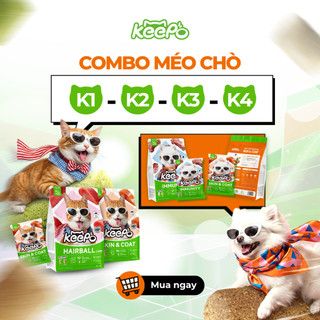 Combo Hạt Méo CHÒ KEEPO K1+K2+K3+K4 Gói 1KG Hỗ Trợ Tiêu Búi Lông Chăm Sóc Lông Da, Chăm Sóc Răng Miệng