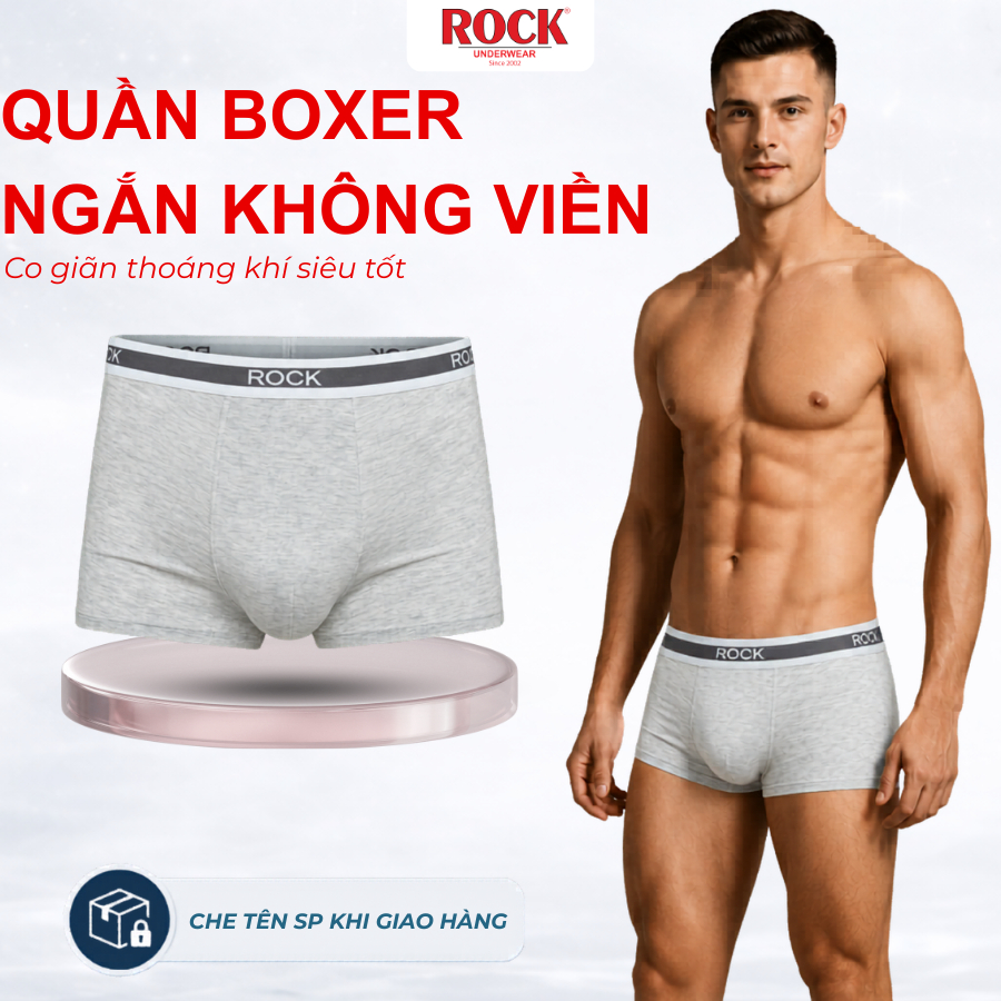 Quần Lót Nam ROCK QA 5081 Chất Liệu Vải Cotton Bản Lưng To, Quần Lót Nam Cotton Vải Thoáng Khí Thấm Hút Mồ Hôi