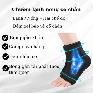 Bộ chườm cổ chân và bàn chân Nóng Lạnh cao cấp ECOFIT, hỗ trợ phục hồi sau mổ, chấn thương thể thao
