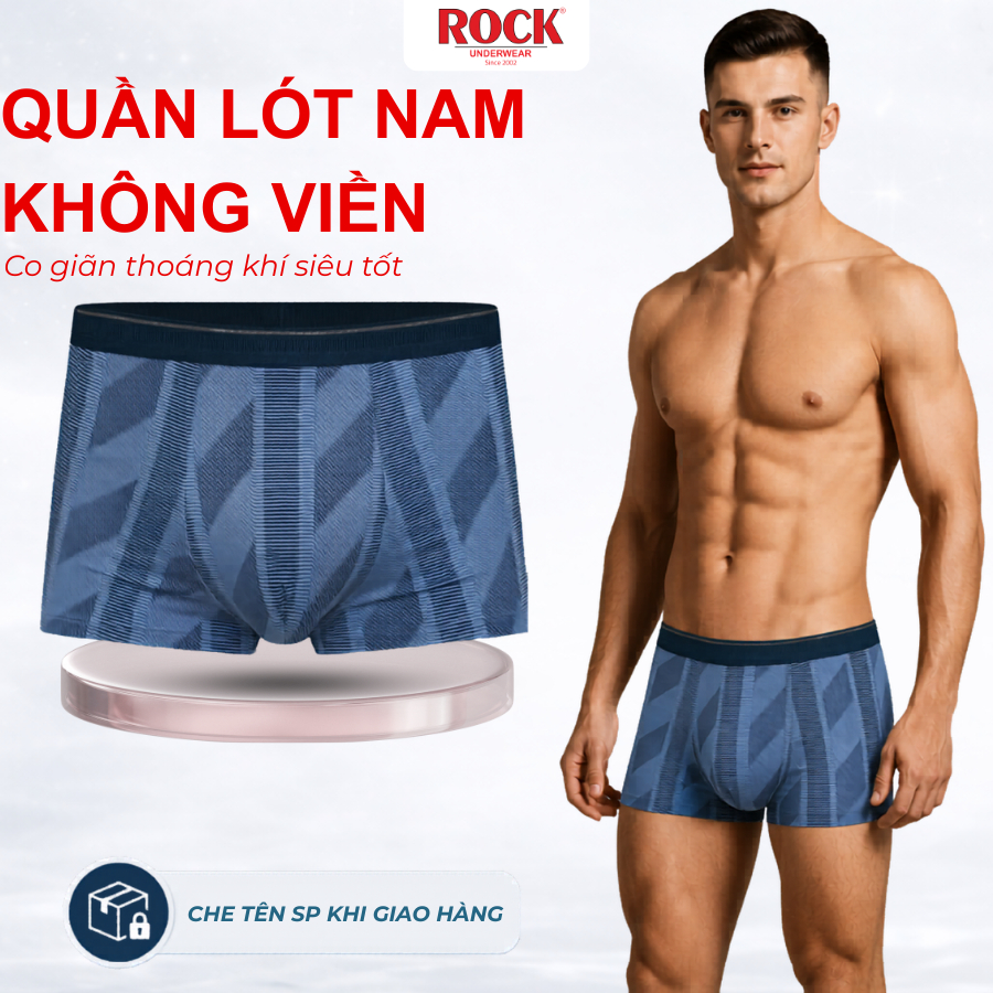 Quần Lót Nam ROCK QA5082 Kiểu Dáng Đùi Cao Cấp Nam Tính, Quần Lót Cotton Chất Cải Thoáng Mát Thấm Hút Mồ Hôi