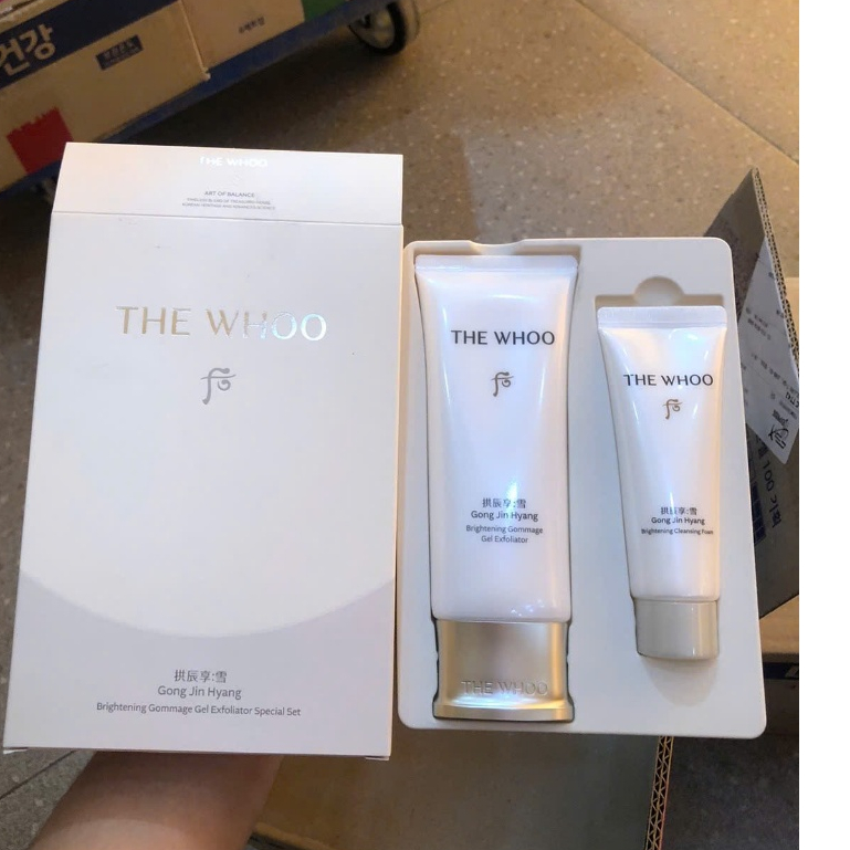 V22_Set dưỡng da The History of Whoo Gongjinhyang Brightening Gommage Gel Exfoliator