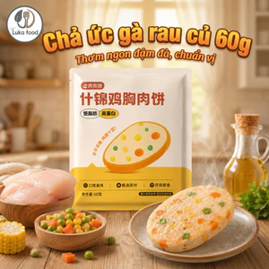 Chả Ức Gà Rau Củ Ăn Kiêng Xeaoto 60g Ăn Liền - Ức Gà Giàu Protein, Ít Calo, Tiện Lợi Chuẩn Eat Clean