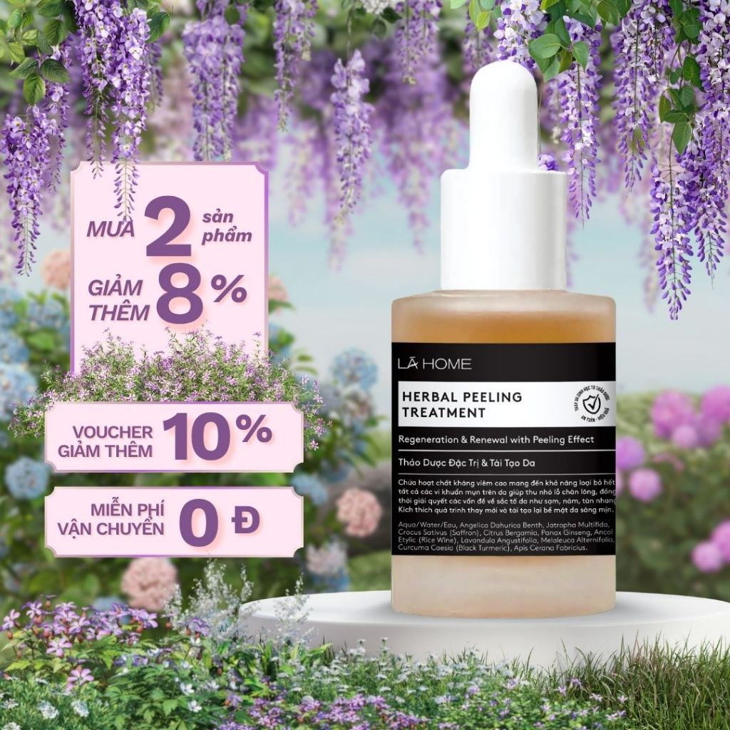 Herbal Peeling Treatment Extra Plus+ Lá Home - Thảo Dược Thanh Lọc Làn Da - Loại mạnh