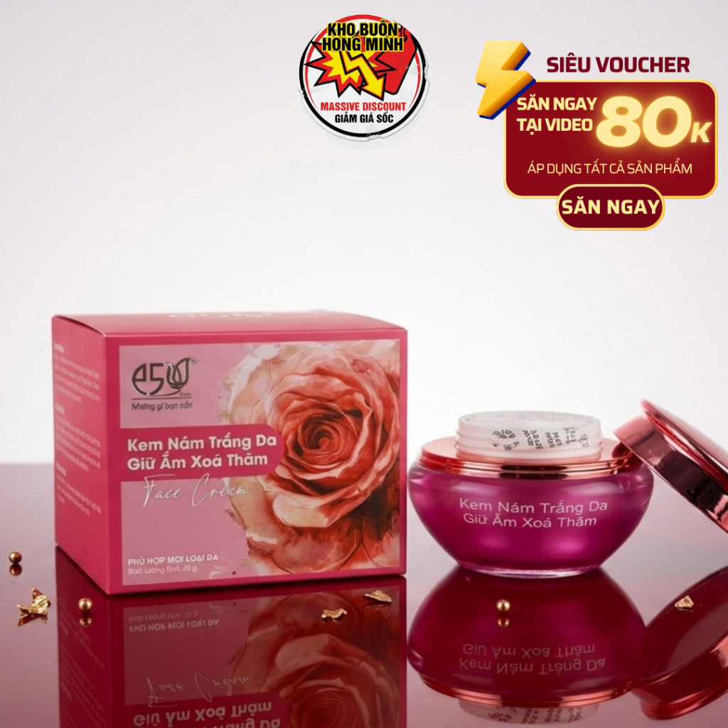 Kem E5 (Tím) Dưỡng Trắng Hồng Da Mặt Giúp Cấp Ẩm Và Giảm Thâm Nám 30g