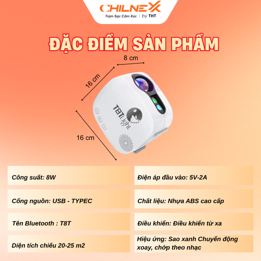 Đèn Thiên Hà V2 CHILNEXX chiếu trăng sao đèn ngủ quà tặng cho bé loa bluetooth  nháy theo nhạc decor trang trí phòng