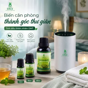 Máy xông tinh dầu ô tô nguyên chất không dùng nước DMT - Máy khuếch tán tinh dầu oto, dùng pin