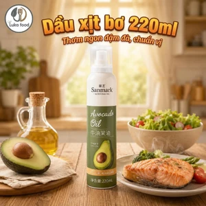 Dầu Xịt Bơ Ăn Kiêng Sanmark 220ml Healthy Không Calo, Eat Clean Tiện Lợi, Thơm Ngon, Tốt Cho Sức Khỏe
