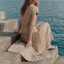 Đầm linen peplum pleated đi tiệc chân váy dập ly MP* bigsize