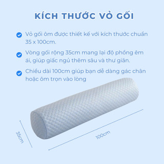 Vỏ gối ôm băng lạnh M2T BEDDING mềm mại, mịn màng, mát rượi, kích thước 35x100cm