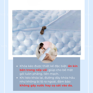 Vỏ gối ôm băng lạnh M2T BEDDING mềm mại, mịn màng, mát rượi, kích thước 35x100cm