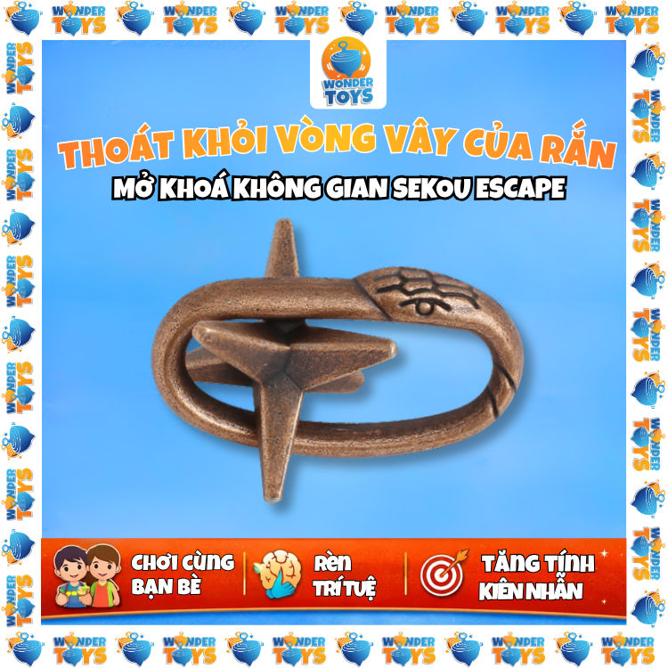 Đồ Chơi Trí Tuệ - Đồ Chơi Giải Đố Huzzle Kim Loại Mở Khóa Không Gian Rèn Luyện Tư Duy