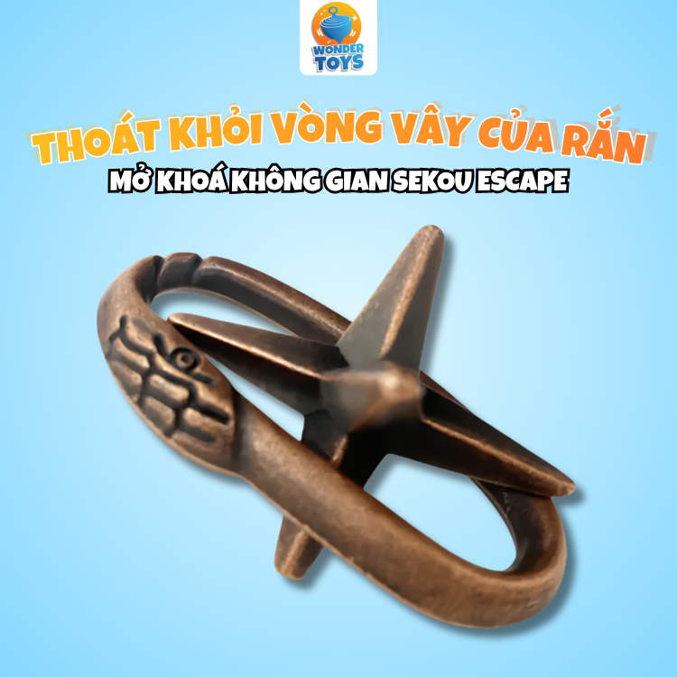 Đồ Chơi Trí Tuệ - Đồ Chơi Giải Đố Huzzle Kim Loại Mở Khóa Không Gian Rèn Luyện Tư Duy