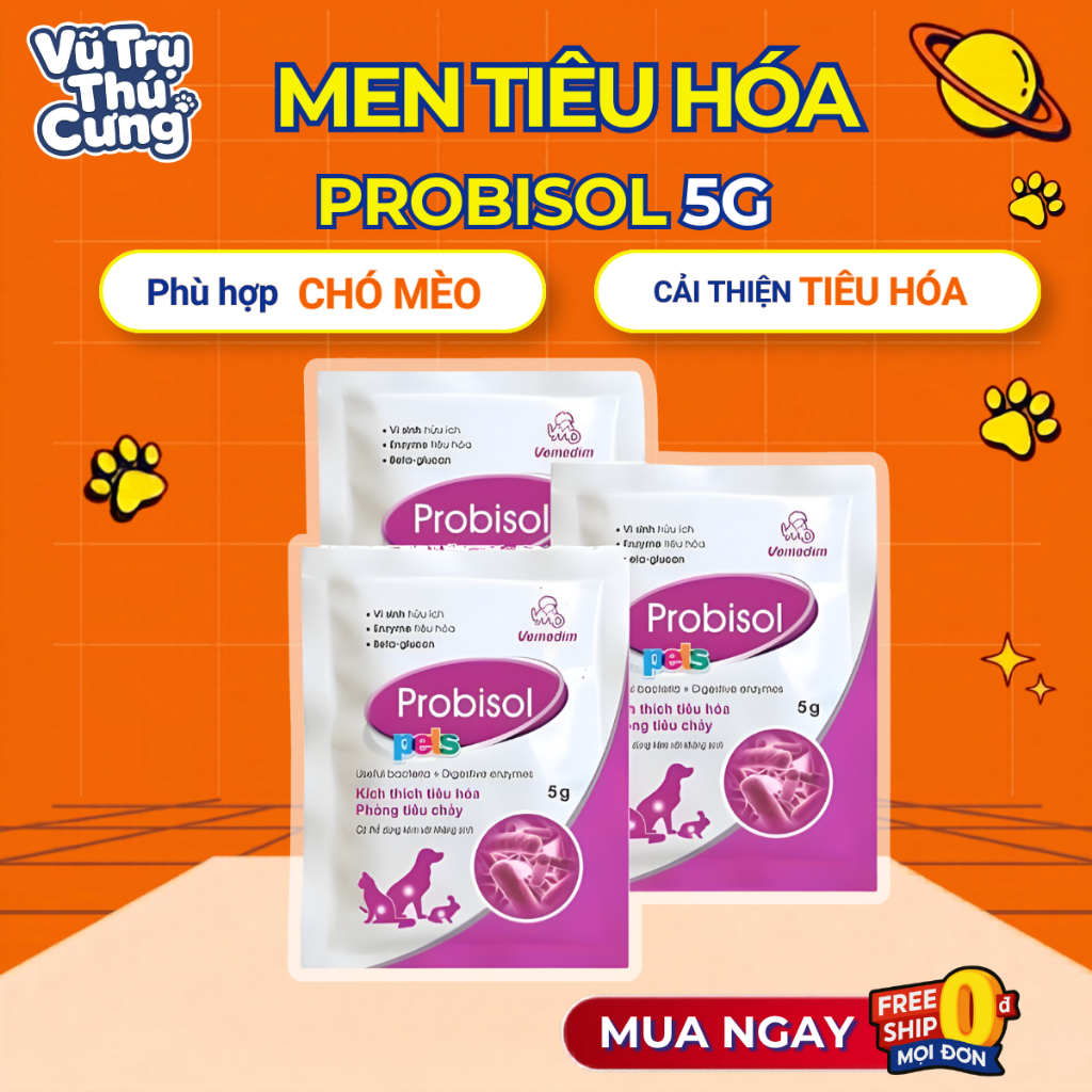 Men tiêu hoá cho Chó Mèo Thỏ Probisol Vemedim 5g