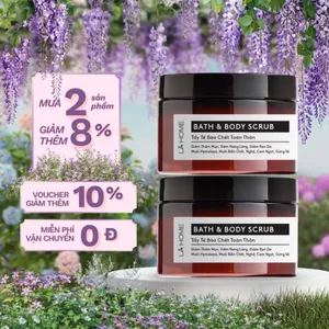 Tẩy da chết Giảm Mụn Giảm Viêm/ Giảm Thâm Giảm Rạn Da - Bath & Body Scrub Lá Home 178gr