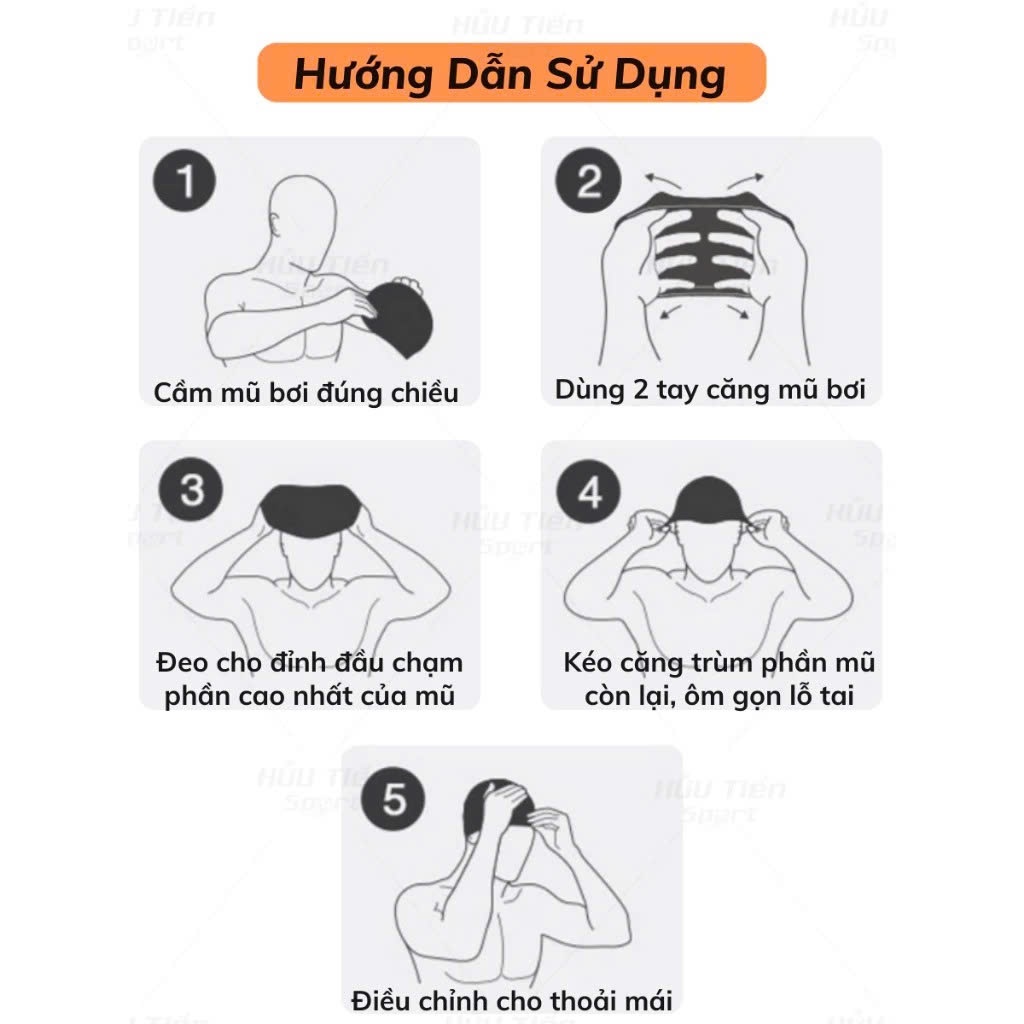 Mũ Bơi, Nón Bơi Người Lớn Silicone Chống Thấm Nước, Siêu Co Giãn, Bảo Vệ Tai Và Tóc AOLIKES