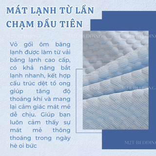 Vỏ gối ôm băng lạnh M2T BEDDING mềm mại, mịn màng, mát rượi, kích thước 35x100cm
