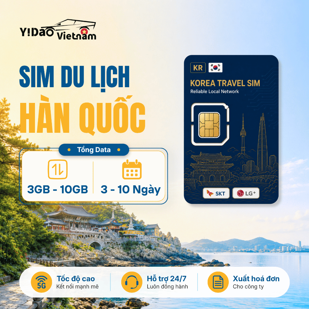 Sim du lịch Hàn Quốc không giới hạn dung lượng, sim Hàn Quốc nhà mạng SKT tốc độ cao
