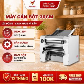 Máy Cán Bột Công Nghiệp 30cm  – Cán Bột Mì, Bánh Bao, Đa Năng, Năng Suất Cao,Cho Nhà Hàng, Quán Ăn -VILUMI