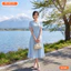 Đầm thiết kế BEMINE cổ tròn dáng dài phù hợp đi làm, đi chơi-B700