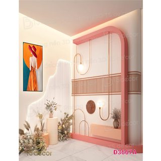 Phông Nền Livestream 3D 5D Họa Tiết Hiện Đại Độc Đáo, giả tường siêu chân thật