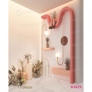 Phông Nền Livestream 3D 5D Họa Tiết Hiện Đại Độc Đáo, giả tường siêu chân thật